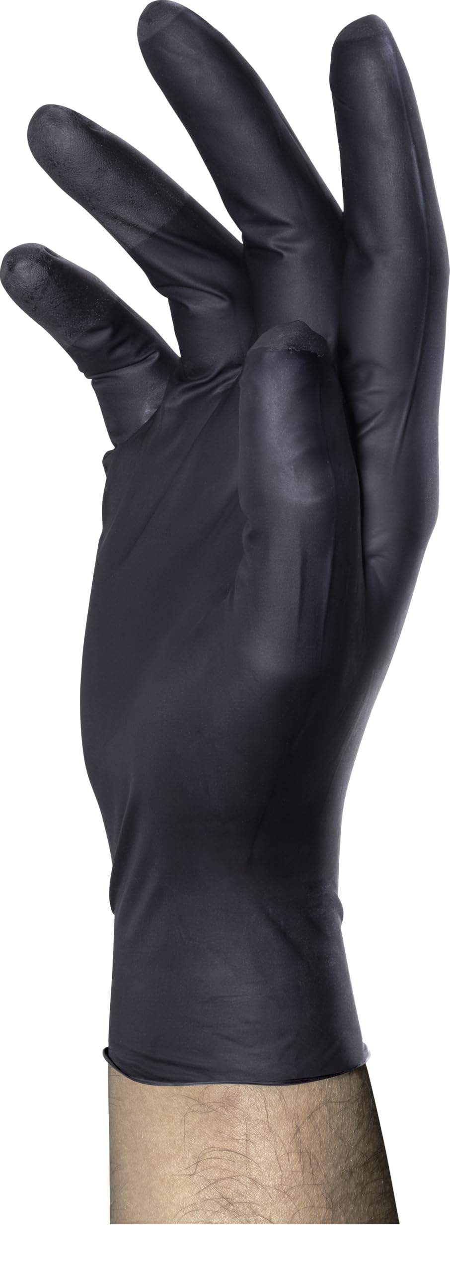 SAS Raven Patriot Powder-Free Nitrile Disposable Gloves | 7 Mil - XL | Black, 10 Boxes of 100| Latex Free, Compression Fit, Textured Grip | Paint, Automotive, Industrial, Janitorial, Food Service - Image 3